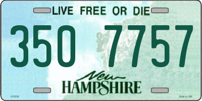 NH license plate 3507757