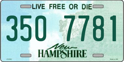 NH license plate 3507781