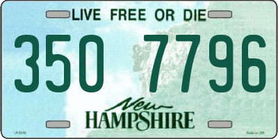 NH license plate 3507796