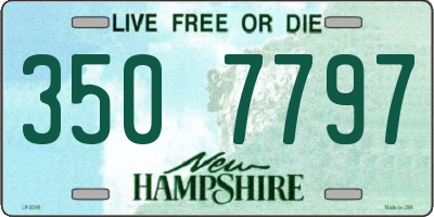 NH license plate 3507797
