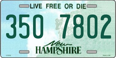 NH license plate 3507802