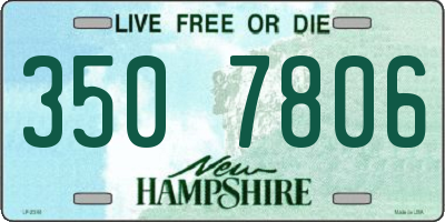 NH license plate 3507806