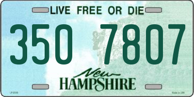 NH license plate 3507807