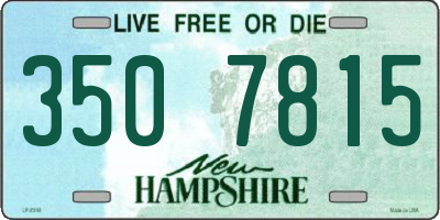 NH license plate 3507815