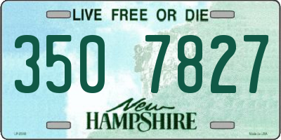 NH license plate 3507827