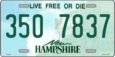 NH license plate 3507837