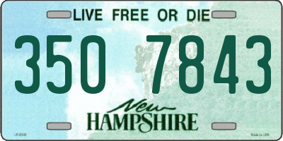 NH license plate 3507843