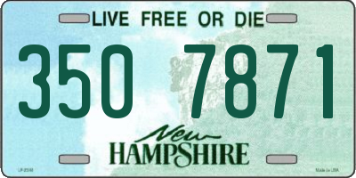 NH license plate 3507871