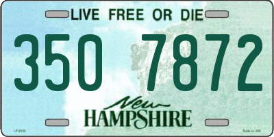NH license plate 3507872