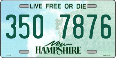 NH license plate 3507876