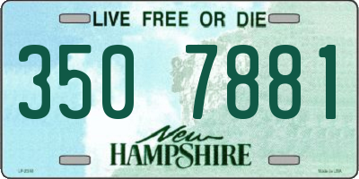 NH license plate 3507881
