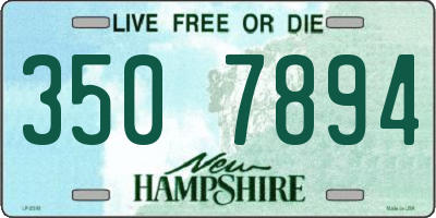 NH license plate 3507894