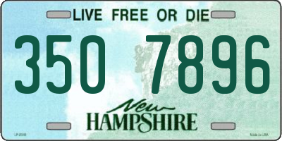 NH license plate 3507896