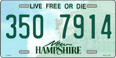NH license plate 3507914