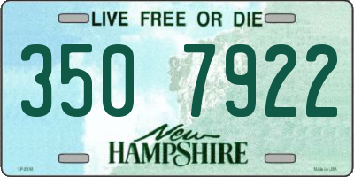 NH license plate 3507922