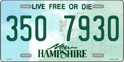 NH license plate 3507930