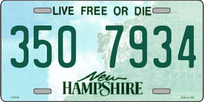 NH license plate 3507934