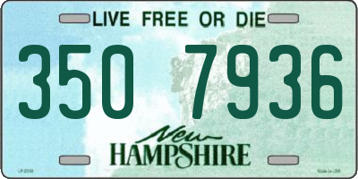 NH license plate 3507936