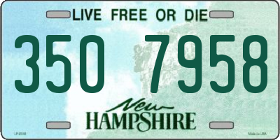 NH license plate 3507958