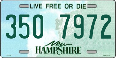 NH license plate 3507972