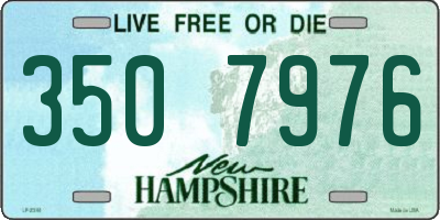 NH license plate 3507976