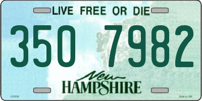 NH license plate 3507982