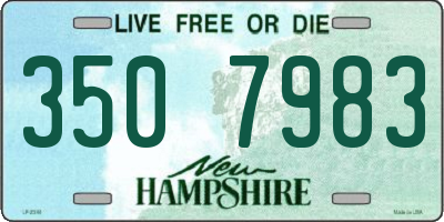 NH license plate 3507983