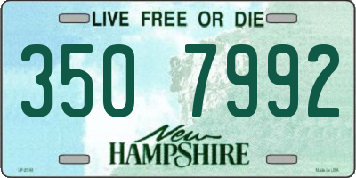 NH license plate 3507992