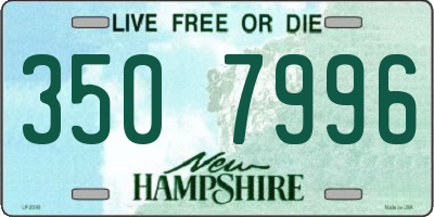 NH license plate 3507996