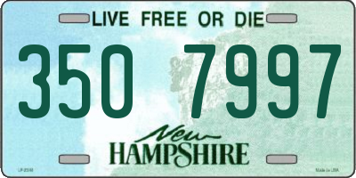NH license plate 3507997