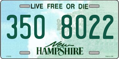 NH license plate 3508022