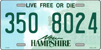 NH license plate 3508024