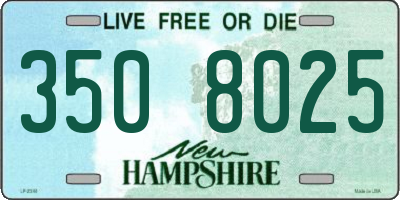 NH license plate 3508025