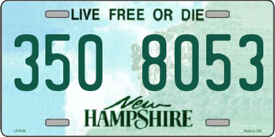 NH license plate 3508053