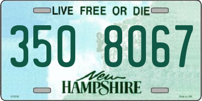 NH license plate 3508067