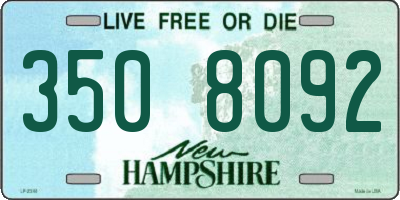 NH license plate 3508092