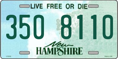 NH license plate 3508110