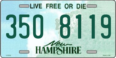 NH license plate 3508119