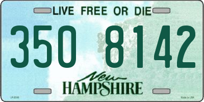 NH license plate 3508142