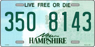 NH license plate 3508143