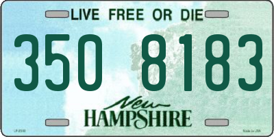 NH license plate 3508183