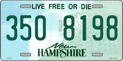 NH license plate 3508198