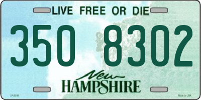 NH license plate 3508302