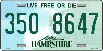 NH license plate 3508647