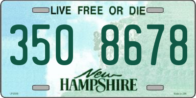 NH license plate 3508678
