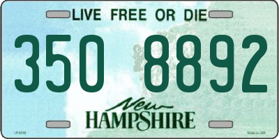 NH license plate 3508892