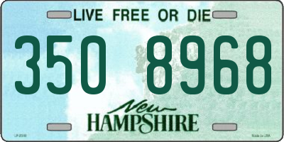NH license plate 3508968
