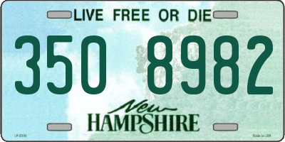 NH license plate 3508982