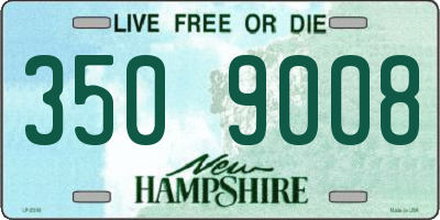 NH license plate 3509008