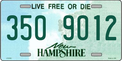 NH license plate 3509012